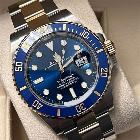 rolex submariner green two tone replica|2022 rolex submariner date bluesy.